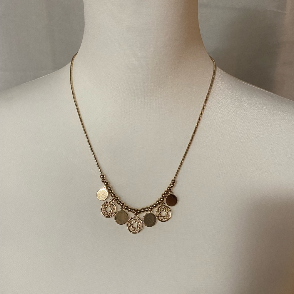 Anne Klein Gold Charm Necklace